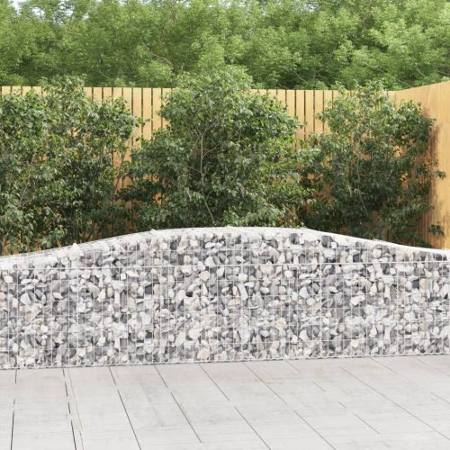 vidaXL íves horganyzott vas gabion kosár 400x50x60/80 cm