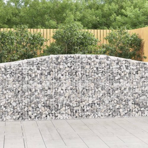 vidaXL íves horganyzott vas gabion kosár 400x50x100/120 cm