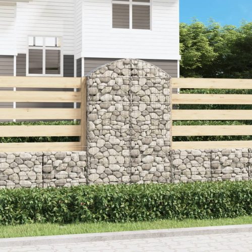 vidaXL íves horganyzott vas gabion kosár 100x30x160/180 cm