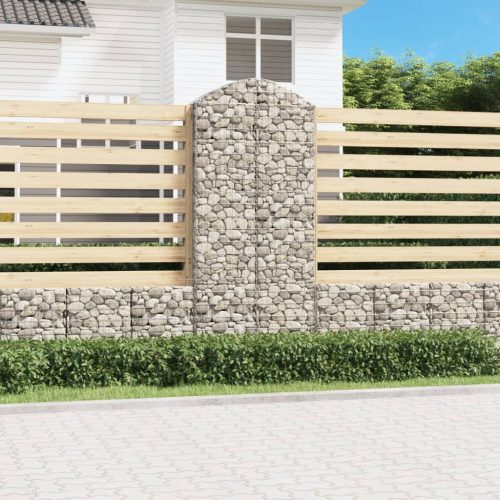 vidaXL íves horganyzott vas gabion kosár 100x30x220/240 cm