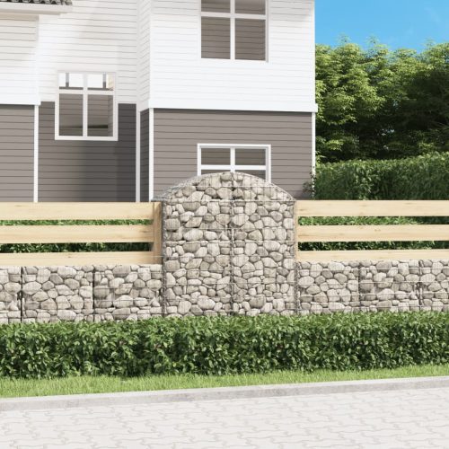 vidaXL íves horganyzott vas gabion kosár 100x50x120/140 cm