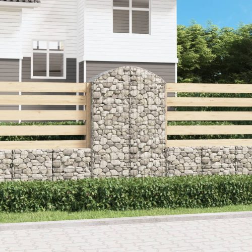 vidaXL íves horganyzott vas gabion kosár 100x50x160/180 cm