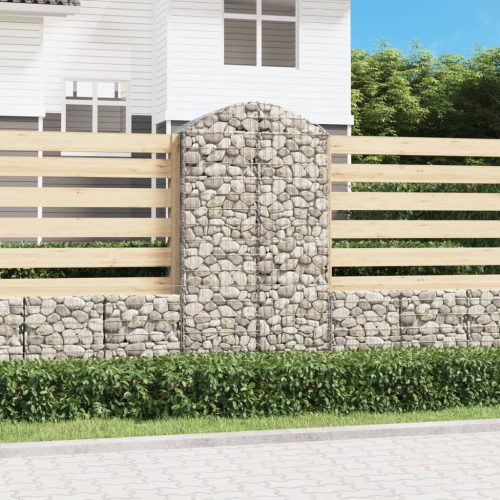 vidaXL íves horganyzott vas gabion kosár 100x50x180/200 cm