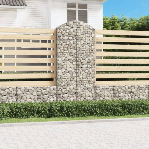 vidaXL íves horganyzott vas gabion kosár 100x50x220/240 cm