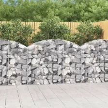vidaXL íves horganyzott vas gabion kosár 150x30x100/120 cm