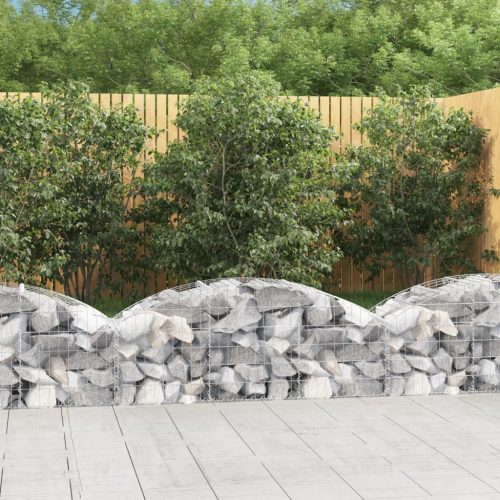 vidaXL íves horganyzott vas gabion kosár 150x50x40/60 cm