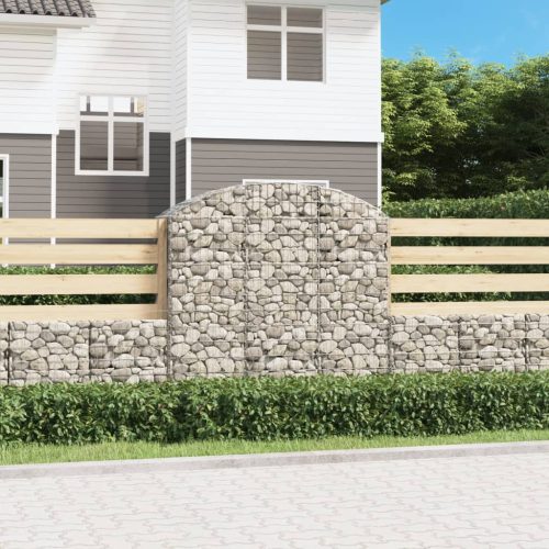 vidaXL íves horganyzott vas gabion kosár 150x50x140/160 cm