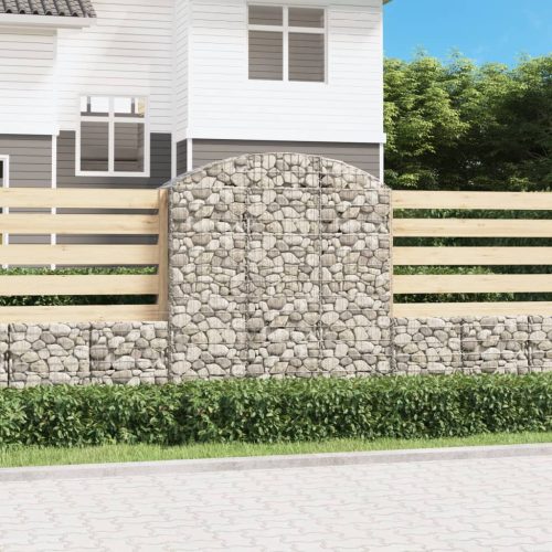 vidaXL íves horganyzott vas gabion kosár 150x50x160/180 cm