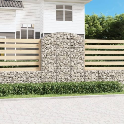 vidaXL íves horganyzott vas gabion kosár 150x50x180/200 cm