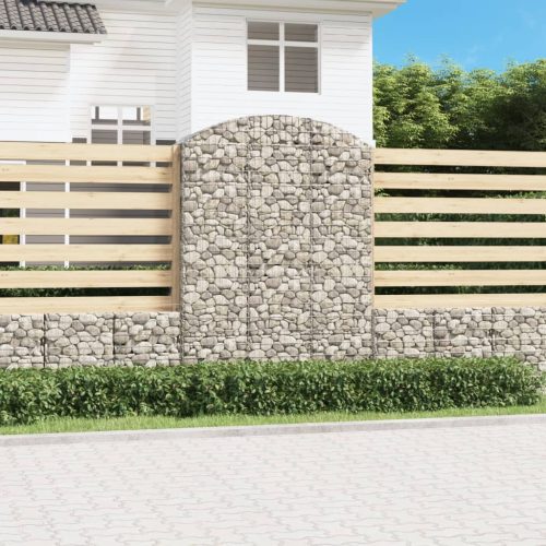 vidaXL íves horganyzott vas gabion kosár 150x50x200/220 cm