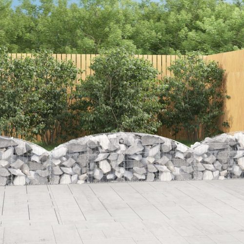 vidaXL íves horganyzott vas gabion kosár 200x30x40/60 cm