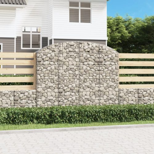 vidaXL íves horganyzott vas gabion kosár 200x30x160/180 cm