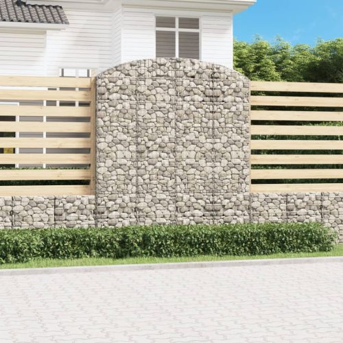 vidaXL íves horganyzott vas gabion kosár 200x30x220/240 cm