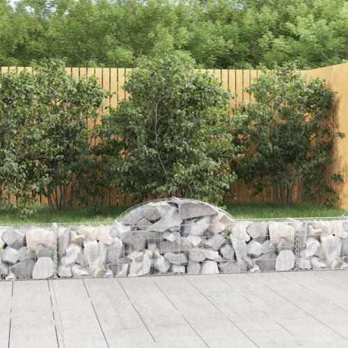 vidaXL íves horganyzott vas gabion kosár 200x30x40/60 cm