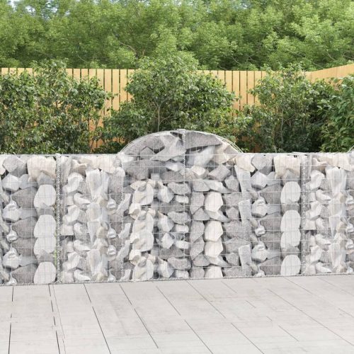 vidaXL íves horganyzott vas gabion kosár 200x30x100/120 cm