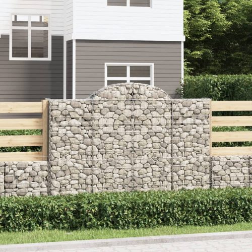 vidaXL íves horganyzott vas gabion kosár 200x30x140/160 cm