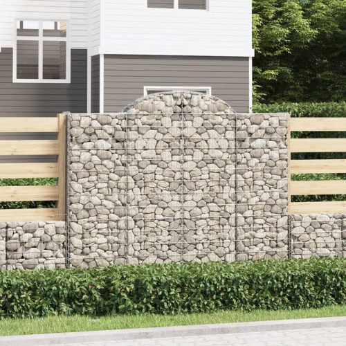 vidaXL íves horganyzott vas gabion kosár 200x30x160/180 cm