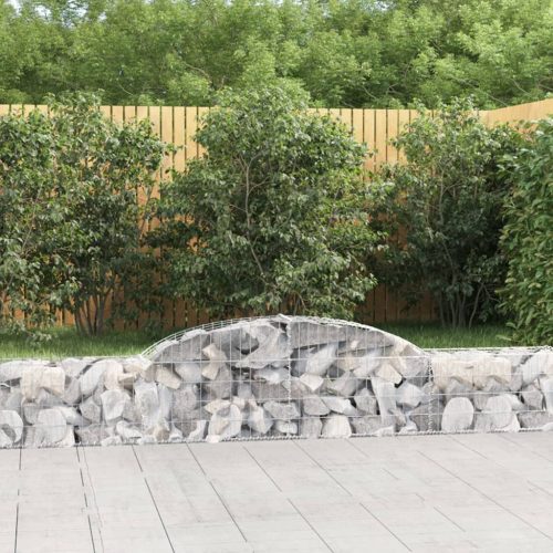 vidaXL íves horganyzott vas gabion kosár 300 x 30 x 40/60 cm