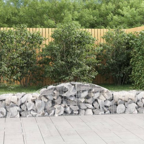 vidaXL íves horganyzott vas gabion kosár 300 x 50 x 40/60 cm