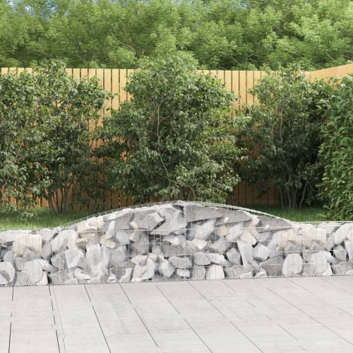 vidaXL íves horganyzott vas gabion kosár 400x30x40/60 cm