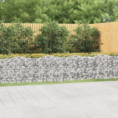 vidaXL íves horganyzott vas gabion magaságyás 600 x 50 x 100 cm