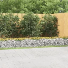   vidaXL íves horganyzott vas gabion magaságyás 600x100x50 cm