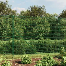   vidaXL zöld dróthálós kerítés illesztőperemmel 1,6x25 m