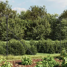   vidaXL antracitszürke dróthálós kerítés cövekekkel 2,2x25 m