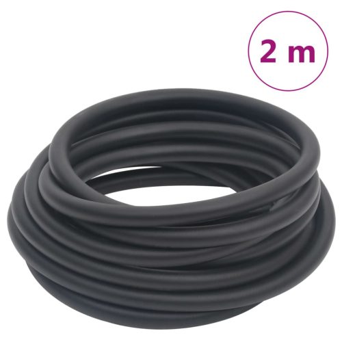 vidaXL fekete gumi és PVC hibrid légtömlő 0,6" 2 m