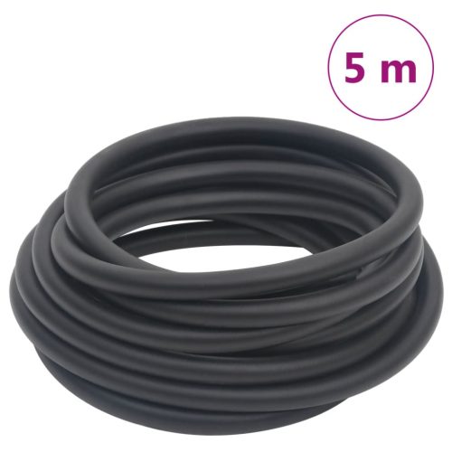 vidaXL fekete gumi és PVC hibrid légtömlő 0,6" 5 m