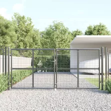  vidaXL antracitszürke horganyzott acél hálós kertkapu 300 x 175 cm
