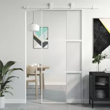   vidaXL fehér edzett üveg és alumínium tolóajtó 90 x 205 cm