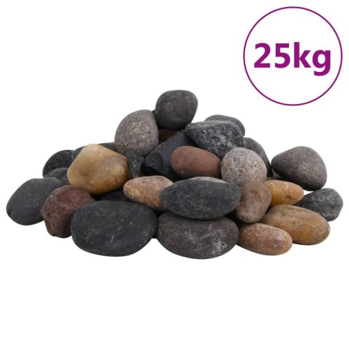 vidaXL vegyes színű csiszolt kavics 5-8 cm 25 kg