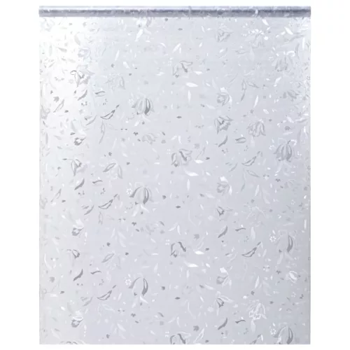 vidaXL matt virágminta PVC ablakfólia 45 x 500 cm