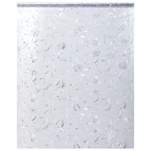 vidaXL matt virágminta PVC ablakfólia 60 x 500 cm