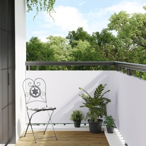 vidaXL fehér polyrattan erkélyparaván 400x90 cm