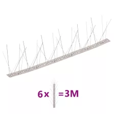   vidaXL 6 db 3 m-es 5-soros rozsdamentes acél madár- és galambtüske