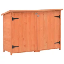 vidaXL fa kerti fészer 128x42x91 cm