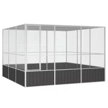   vidaXL antracitszürke horganyzott acél madárketrec 302,5x324,5x211,5cm