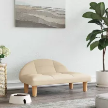 vidaXL krémszínű szövet kutyaágy 70 x 52 x 30 cm