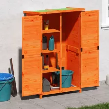   vidaXL barna tömör fenyőfa kerti szerszámtároló 83 x 57 x 140 cm