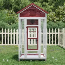   vidaXL kávészínű tömör fenyőfa madárház 91,5 x 53 x 170 cm