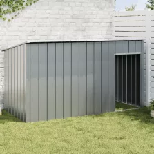   vidaXL antracitszürke horganyzott acél kutyakennel 196x91x110 cm