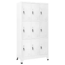 vidaXL acél öltözőszekrény 9 rekesszel 90 x 45 x 180 cm