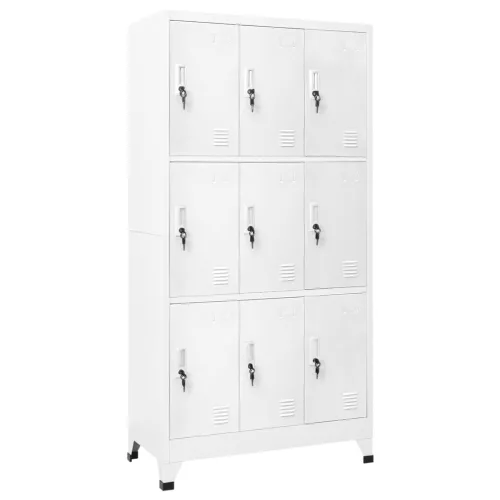 vidaXL acél öltözőszekrény 9 rekesszel 90 x 45 x 180 cm