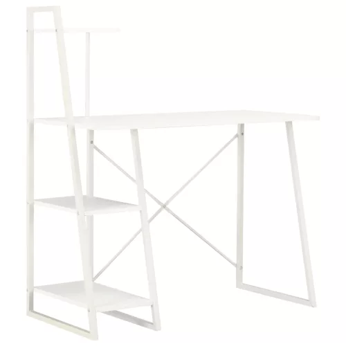 vidaXL fehér íróasztal polcrendszerrel 102 x 50 x 117 cm
