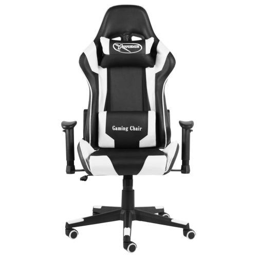 vidaXL fehér PVC forgó gamer szék