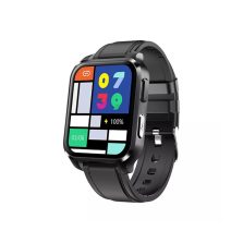   SantiFit Uni 30 bluetooth hívás, pulzus-, vérnyomás- és véroxigénmérő multisport okosóra - Fekete - Bőrpánt