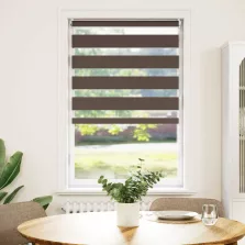   vidaXL Zebra roló 70,9 x 120 cm, szövetszélesség 66,7 cm, kávébarna