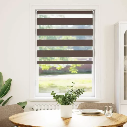 vidaXL Zebra roló 70,9 x 120 cm, szövetszélesség 66,7 cm, kávébarna